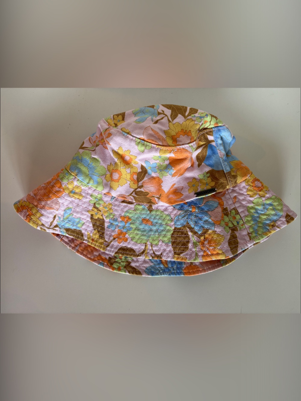 Billabong Floral Bucket Hat Pink Retro 70s Style